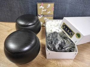 Go bowls Go stone set Hard glass Go stones Shinsei pine about 10mm thick - Picture 1 of 8