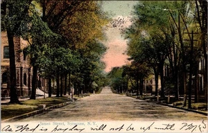 Syracuse, New York, James St., Residences, Postkarte, 1908, #4266 - Bild 1 von 2
