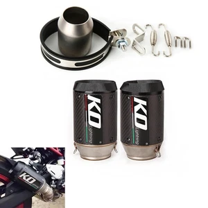 Puntas silenciadoras tubo de escape deslizables fibra de carbono 60 mm universal 2,36" motocicleta - Imagen 1 de 7