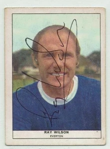 RAY WILSON signed 1969 Anglo Football Quiz card #32 EVERTON ENGLAND 66 †2018 - Picture 1 of 2