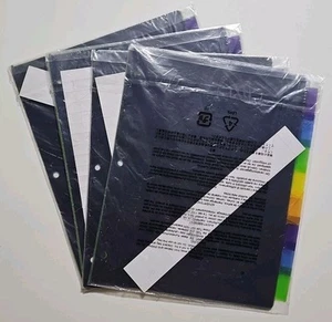 4 Sets Of 8 Rainbow Tabbed Dividers For 3 Ring Notebook Binder, 32 Total - Picture 1 of 2