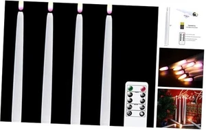 Flameless Flickering Taper Candles with Remote and Timer, 11 Inch Battery - Picture 1 of 7