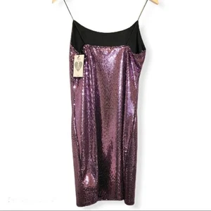 Iris purple/pink shiny sequin overlay party dress XL hoco clubbing fun sparkly - Picture 1 of 5