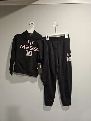 全新 男孩 Lionel Messi 2 件套 连帽运动衫和运动裤套装 尺码 10/12 — 第 1/3 张图片