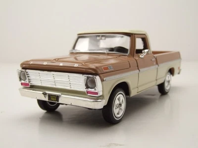 Ford F-100 Pick Up 1969 braun creme Modellauto 1:24 Motormax - Bild 1 von 4
