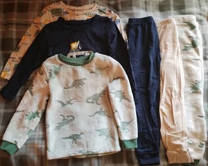 Boys Clothes Lot Long Sleeve + Fleece Pyjamas Set 5-6 Years George - Picture 1 of 3