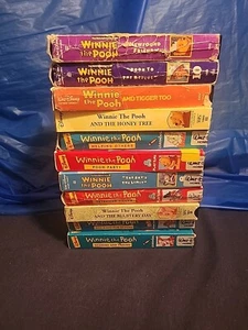 Disney Adventures Of Winnie The Pooh VHS Lot 11 Playtime Learning Friendship - Picture 1 of 11