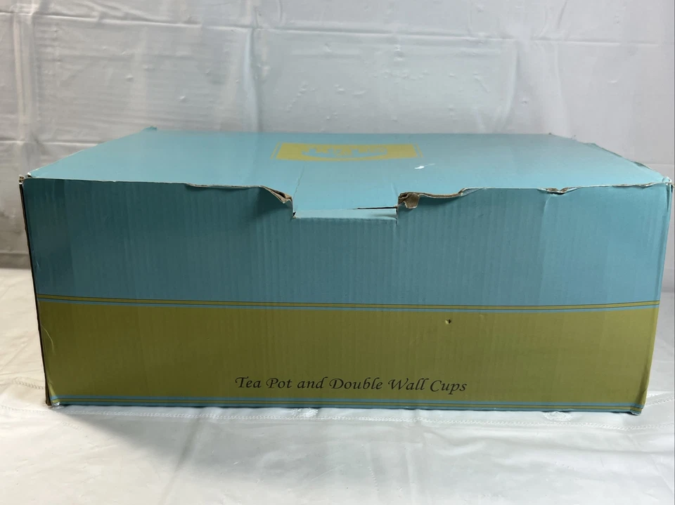 Tetera BTAT y tazas de doble pared ¡Caja original nunca usada! Foto 1 de 4