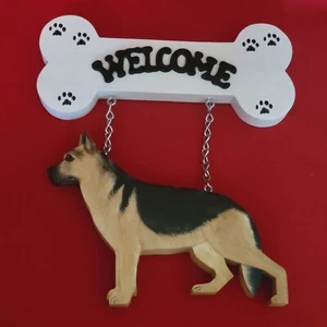 Wendy Country Critters Welcome Dog Sign German Shepherd - Picture 1 of 10