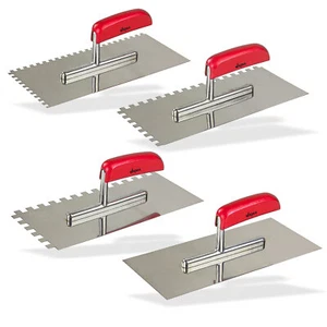Glättkelle Maurerkelle Putzkelle Zahnkelle Zahnspachtel Kellen Set 4-teilig - Bild 1 von 6