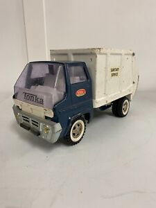 Tonka Pressed Steel Sanitary Services Garbage Truck Toy Made In The USA