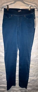 NWT Women's MARTHA STEWART Knit Denim Zipper Ankle Jeans Light Indigo Size 2 - Picture 1 of 7