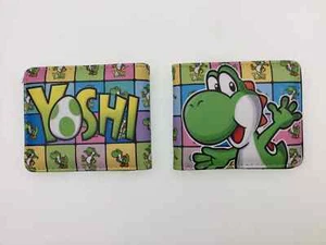 Mario Yoshi Anime Short Wallet PU Bi-fold Wallets ID Card Holder Coin Purse - Picture 1 of 8