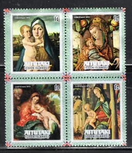 AITUTAKI COOK ISLANDS STAMPS BLOCK MINT HINGED LOT 1197AC - Picture 1 of 1