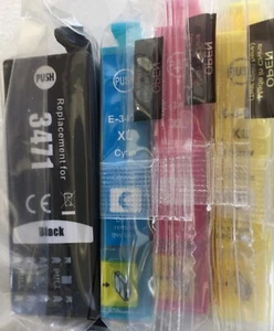 COMPATIBLE INK CARTRIDGE SET FOR EPSON WORKFORCE PRO WF3725DWF PRINTERS - Picture 1 of 5