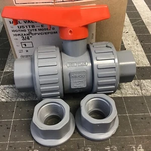 3/4”NIBCO CHEMTROL U51TB-E CPVC BALL VALVE SOC/THD TUTB MODEL D New(LMP45D) - Picture 1 of 3