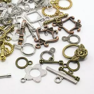 10 KIPPVERSCHLÜSSE GEMISCHTE FARBE & STIL TOP QUALITÄT BRONZE SILBER GOLD KUPFER AE8 - Bild 1 von 2