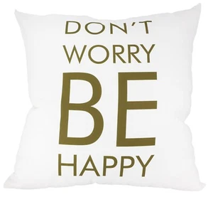 OUTLET: Cushion Cover with Gift Card - Don't Worry Be Happy - Sodahome - Picture 1 of 6