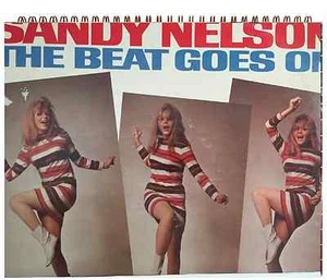 SANDY NELSON BEAT GOES ON 60s POP WHITE GO GO BOOTS Album Cover Notizbuch Vintage - Bild 1 von 1