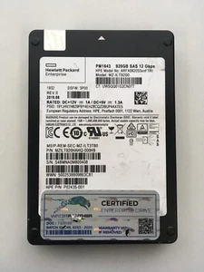 HP 3PAR 920GB 2.5" 12Gb/s SAS SSD MZ-ILT9200 HP ARFX0920xnFTRI *512 FORMAT - Picture 1 of 5
