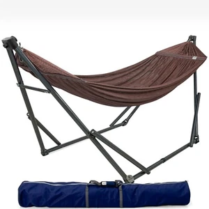 Tranquillo 30s Setup Adjustable Hammock Stand Hammock Net Inhouse, Outdoor Brown - Picture 1 of 16