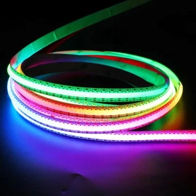 5V WS2812B COB RGBIC LED Pixel Strip Light Rope Individual Addressable 400LEDs/m - Image 1 of 4