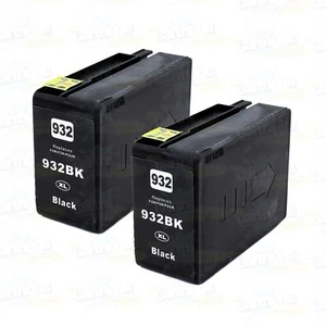 2PK 932XL Black HY Ink For HP Officejet 6100 6600 6700 7110 7510 7512 7610 7620 - Picture 1 of 1