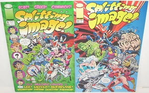Image Comics SPLITTING IMAGE 1 e 2 (di 2) set completo 1992 parodia umorismo spawn - Foto 1 di 2