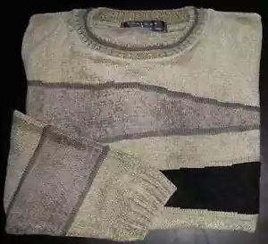 Suéter Protege Pullover Acrílico Suave Informal Suéter Tostado Negro Gris 2XL c1613 - Imagen 1 de 5