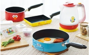 Sesame Street Kitchen Full Set Saucepan frying pan electric kettle from japan - Picture 1 of 5
