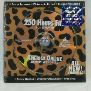CD de coleccionista AOL America Online 250 horas gratis 5,0 sellado 1999 - Imagen 1 de 2