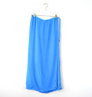 Vintage Saks Fifth Avenue Skirt Womens Size 20W Blue Silk Wrap Midi Plus Folio