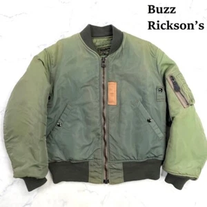 Rare BUZZ RICKSON'S MA-1 50s Early Reprint Men's Flight Jacket Size S Khaki Used - Picture 1 of 16