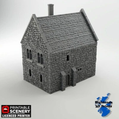 PRINTABLE SCENERY Norman Stone Manor Scatter Terrain Tabletop Gaming DnD 3DPrint 32/28/20/15/10mm