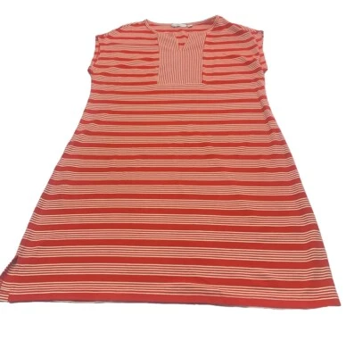 Vestido Isaac Mizrahi Live Talla Grande Rayas Rojo y Blanco Escote Dividido Tejido NUEVO Foto 1 de 4