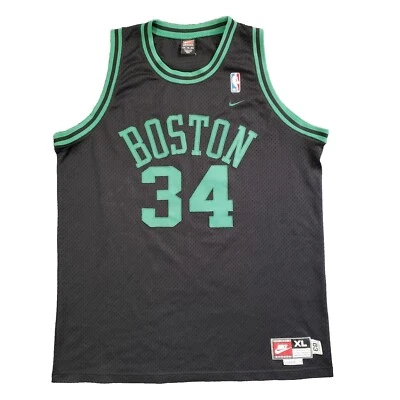 Camiseta vintage Paul Pierce para hombre XL +2 Boston Celtics #34 negra equipo Nike de la NBA Foto 1 de 4