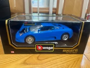 Bugatti EB 110 1991 ESCALA 1/18 BURAGO!!! AZUL CON BACALAO GRIS. 3035 - Imagen 1 de 6