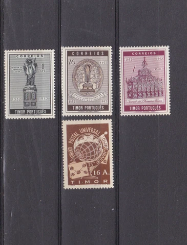 timor 1949,52 two sets MNH Sc 255,272/4  toned lightly,,     s892 Cover