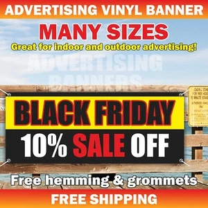 BLACK FRIDAY SALE Advertising Banner Vinyl Sign Clearance Discount Big Save %Off - Picture 1 of 5