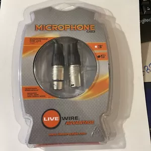 New 5 Foot Live Wire Advantage Microphone Cable - Picture 1 of 2