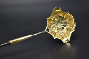 18th Century Silver Gilt Punch Ladle 1750 Fruitwood Handle - Picture 1 of 18