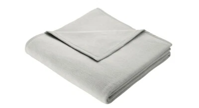 Biederlack plaid Decke rechteckig Silber 150 x 200 cm Baumwolle Polyester - Bild 1 von 2