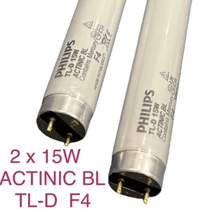 2x philips Special Insect Trap G13 Fluorescent lamps TL-D 15W actinic BL F4 - Picture 1 of 4