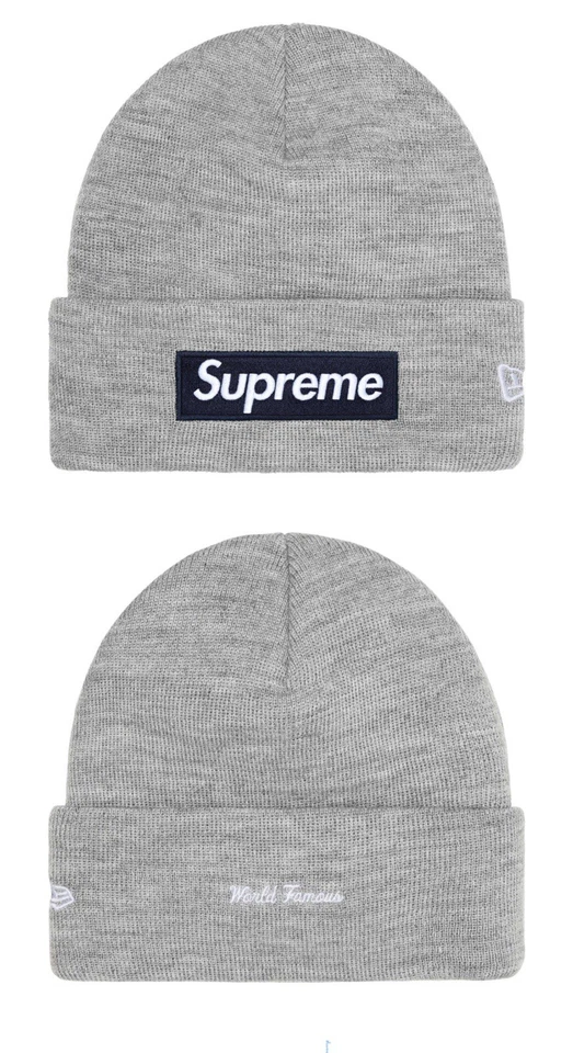 ✅CONFIRMADO EN LÍNEA- Gorro Supreme FW25 New Era Logo Caja (Gris Jaspeado) Foto 1 de 1