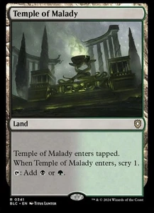 x1 Temple of Malady R Magic The Gathering Commander: Bloomburrow M/NM, inglés - Imagen 1 de 1