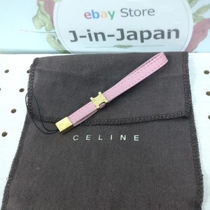 CELINE Pasek na telefon komórkowy Różowe złoto Kolor made in Italy Używany z Japonii - Zdjęcie 1 z 23