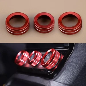 Red A/C Volume Switch Knob Ring Cover Trim Kit Fit For Ford Ranger 2023-2025 - Bild 1 von 5