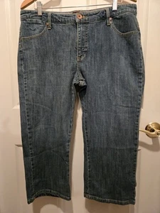 Lee One True Fit Capri Denim Jeans Sz 16P NWOT - Picture 1 of 3