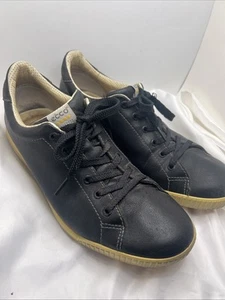 Zapato de golf Ecco para hombre talla 45 (US 11) cuero negro sin clavos banda de rodadura suave - Imagen 1 de 10