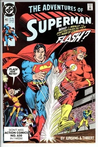 Adventures of Superman #463 Superman vs Flash 1990 NM 9.4 - Bild 1 von 2